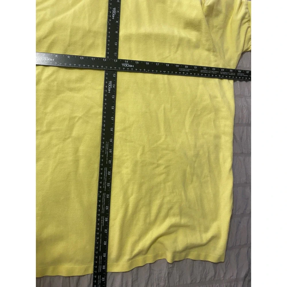 Polo Ralph Lauren Men's XXL Yellow‎ Polo Shirt Turquoise Pony Short Sleeve